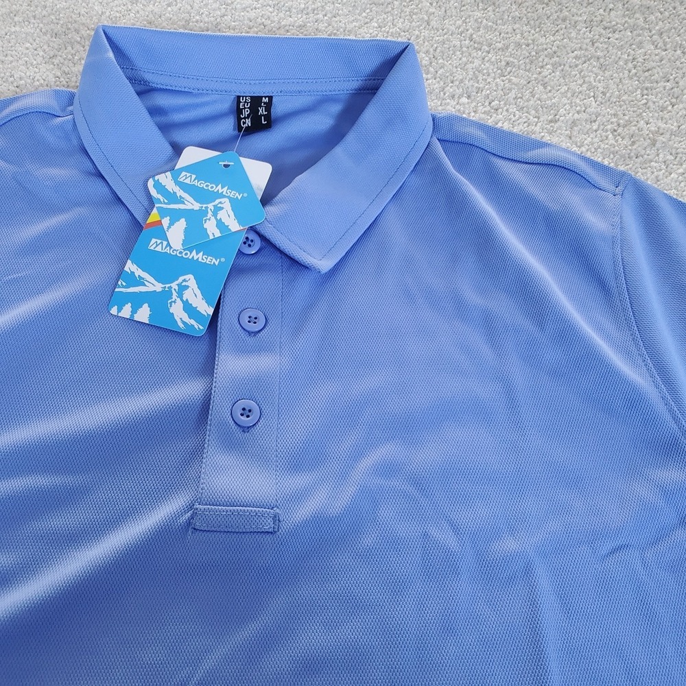 Magcomsen‎ Men's Polo Shirt Size M Blue  NWTGS
